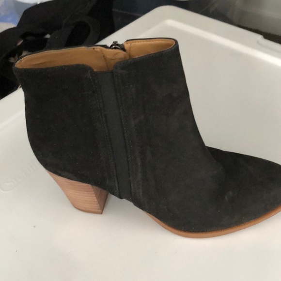 Franco Sarto Black booties with brown heel - Picture 3 of 4